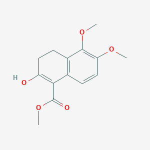 molecular formula C14H16O5 B12097836 Methyl 2-hydroxy-5,6-dimethoxy-3,4-dihydronaphthalene-1-carboxylate 