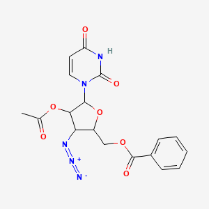 molecular formula C18H17N5O7 B12097840 2'-O-Acetyl-3'-Azido-5'-O-benzoyl-3'-deoxyuridine 