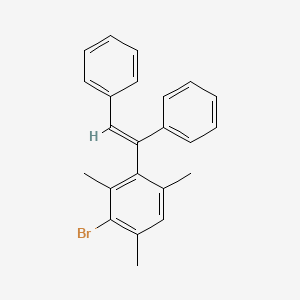 molecular formula C23H21Br B12097848 (E)-(1-(3-bromo-2,4,6-trimethylphenyl)ethene-1,2-diyl)dibenzene 