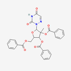 [3,4-Dibenzoyloxy-5-(3,5-dioxo-1,2,4-triazin-2-yl)-4-methyloxolan-2-yl]methyl benzoate