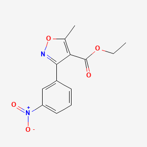 molecular formula C13H12N2O5 B12097856 Ethyl 5-methyl-3-(3-nitrophenyl)isoxazole-4-carboxylate CAS No. 93187-48-5