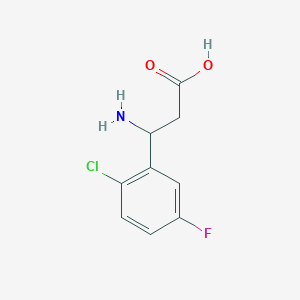 molecular formula C9H9ClFNO2 B12097880 3-Amino-3-(2-chloro-5-fluorophenyl)propanoic acid 