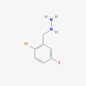 molecular formula C7H8BrFN2 B12097928 [(2-Bromo-5-fluorophenyl)methyl]hydrazine CAS No. 1016529-00-2