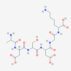 molecular formula C22H37N7O12 B12097964 H-DL-Ala-DL-Asp-DL-Ser-DL-Asp-Gly-DL-Lys-OH 