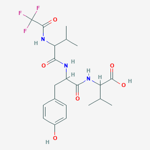 molecular formula C21H28F3N3O6 B12097966 Tfa-DL-Val-DL-Tyr-DL-Val-OH 