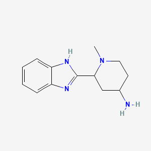 molecular formula C13H18N4 B12097971 2-(1H-benzimidazol-2-yl)-1-methylpiperidin-4-amine 