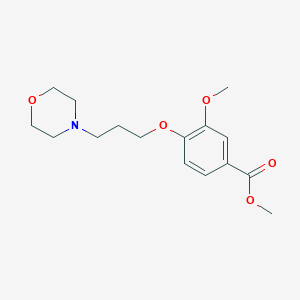 molecular formula C16H23NO5 B12097979 Benzoic acid, 3-methoxy-4-[3-(4-morpholinyl)propoxy]-, methyl ester 