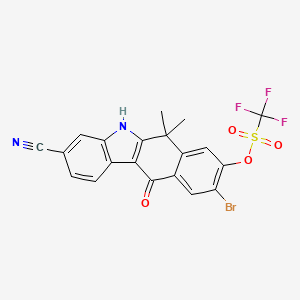 9-Bromo-3-cyano-6,6-dimethyl-11-oxo-6,11-dihydro-5H-benzo[b]carbazol-8-yl trifluoromethanesulfonate