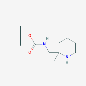 molecular formula C12H24N2O2 B12097991 tert-Butyl N-[(2-methylpiperidin-2-yl)methyl]carbamate 