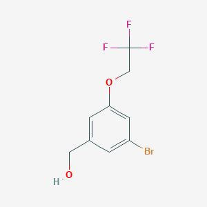 molecular formula C9H8BrF3O2 B12097998 (3-Bromo-5-(2,2,2-trifluoroethoxy)phenyl)methanol 