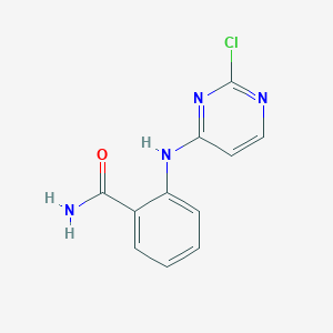 molecular formula C11H9ClN4O B12098081 2-((2-Chloropyrimidin-4-yl)amino)benzamide 