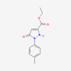 molecular formula C13H14N2O3 B12098089 Ethyl 5-hydroxy-1-(p-tolyl)-1h-pyrazole-3-carboxylate 