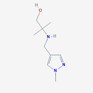 2-Methyl-2-{[(1-methyl-1H-pyrazol-4-yl)methyl]amino}propan-1-ol