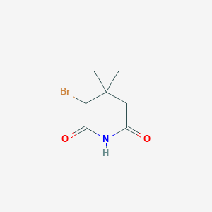 molecular formula C7H10BrNO2 B12098156 3-Bromo-4,4-dimethylpiperidine-2,6-dione CAS No. 62565-27-9