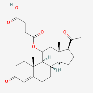 molecular formula C25H34O6 B1209818 孕酮11-半琥珀酸酯 CAS No. 62624-72-0