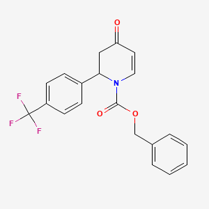 molecular formula C20H16F3NO3 B12098238 benzyl 4-oxo-2-(4-(trifluoromethyl)phenyl)-3,4-dihydropyridine-1(2H)-carboxylate 