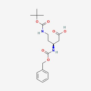 molecular formula C18H26N2O6 B12098403 (S)-N-Beta-Cbz-N-delta-Boc-3,5-diaminopentanoic acid 