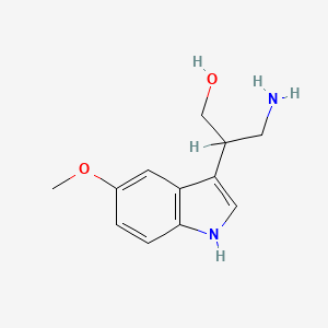molecular formula C12H16N2O2 B1209842 2-(5-Methoxy-3-indolyl)-3-aminopropanol CAS No. 81630-85-5