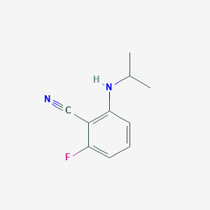 molecular formula C10H11FN2 B12098442 2-Fluoro-6-[(propan-2-yl)amino]benzonitrile 