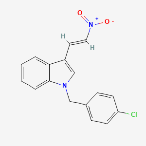 molecular formula C17H13ClN2O2 B1209856 1-(4-氯苄基)-3-(2-硝基乙烯基)-1H-吲哚 