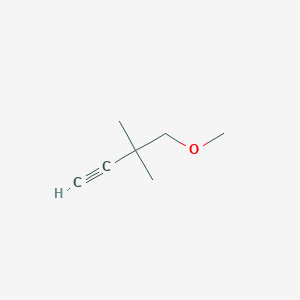 molecular formula C7H12O B12098613 4-Methoxy-3,3-dimethyl-but-1-yne 