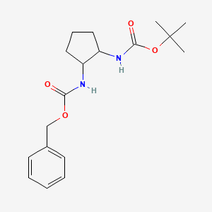 molecular formula C18H26N2O4 B12098625 benzyl N-[2-[(2-methylpropan-2-yl)oxycarbonylamino]cyclopentyl]carbamate 