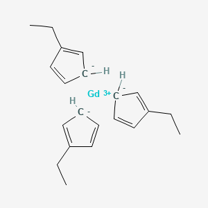 molecular formula C21H27Gd B12098628 Tris(ethylcyclopentadienyl)gadolinium(I& CAS No. 307531-69-7