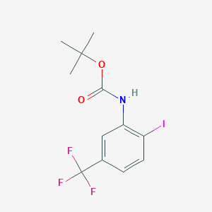 molecular formula C12H13F3INO2 B12098692 tert-Butyl (2-iodo-5-(trifluoromethyl)phenyl)carbamate 