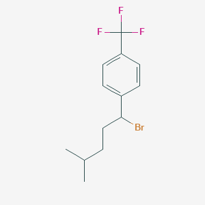 molecular formula C13H16BrF3 B12098775 1-(1-Bromo-4-methylpentyl)-4-(trifluoromethyl)benzene 