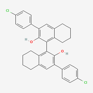 molecular formula C32H28Cl2O2 B12098831 (R)-3,3'-Bis(4-chlorophenyl)-5,5',6,6',7,7',8,8'-octahydro-[1,1'-binaphthalene]-2,2'-diol 