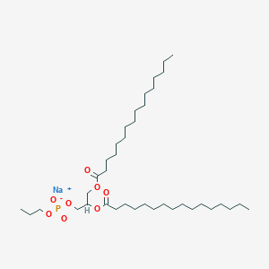 molecular formula C38H74NaO8P B12098869 1,2-Dipalmitoyl-sn-glycero-3-phosphopropanol (sodium salt) 
