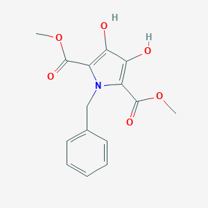 molecular formula C15H15NO6 B120989 2,5-二甲基 1-苄基-3,4-二羟基-1H-吡咯-2,5-二羧酸酯 CAS No. 148528-45-4