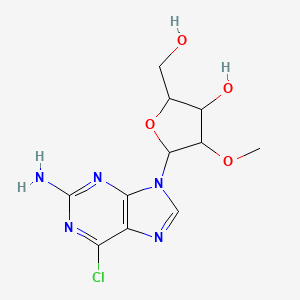 molecular formula C11H14ClN5O4 B12098948 6-chloro-9-(2-O-Methyl-beta-D-ribofuranosyl)-9H-purin-2-aMine 