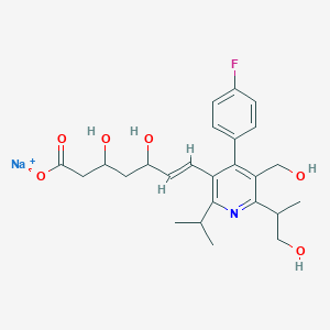 sodium;(E)-7-[4-(4-fluorophenyl)-5-(hydroxymethyl)-6-(1-hydroxypropan-2-yl)-2-propan-2-ylpyridin-3-yl]-3,5-dihydroxyhept-6-enoate