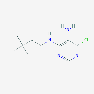 molecular formula C10H17ClN4 B12099012 6-Chloro-N4-(3,3-diMethyl-butyl)-pyriMidine-4,5-diaMine 