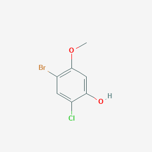 molecular formula C7H6BrClO2 B12099056 4-Bromo-2-chloro-5-methoxyphenol 