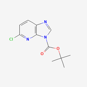 molecular formula C11H12ClN3O2 B12099059 3H-Imidazo[4,5-b]pyridine-3-carboxylic acid, 5-chloro-, 1,1-dimethylethyl ester 