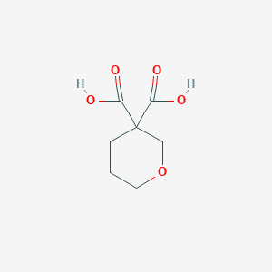 molecular formula C7H10O5 B12099066 Tetrahydropyran-3,3-dicarboxylic acid 