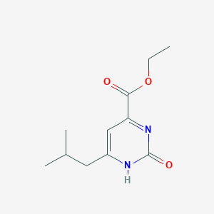 molecular formula C11H16N2O3 B12099102 ethyl 6-(2-methylpropyl)-2-oxo-1H-pyrimidine-4-carboxylate 