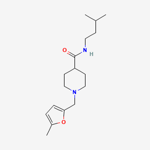 molecular formula C17H28N2O2 B1209914 N-(3-methylbutyl)-1-[(5-methyl-2-furanyl)methyl]-4-piperidinecarboxamide 