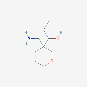 1-[3-(Aminomethyl)oxan-3-yl]propan-1-ol