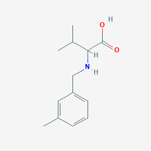 molecular formula C13H19NO2 B12099167 3-Methyl-2-[(3-methylbenzyl)amino]butanoic acid 