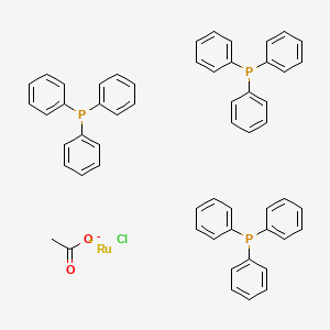 molecular formula C56H48ClO2P3Ru B12099207 RuCl(OAc)(PPh3)3 