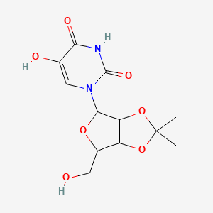 molecular formula C12H16N2O7 B12099217 Uridine, 5-hydroxy-2',3'-O-(1-methylethylidene)- 