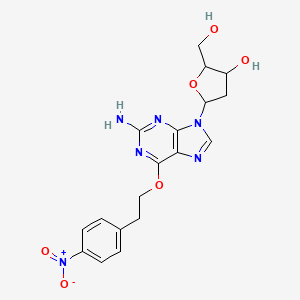 molecular formula C18H20N6O6 B12099239 2'-Deoxy-6-O-[2-(4-nitrophenyl)ethyl]guanosine 