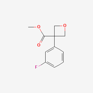 molecular formula C11H11FO3 B12099311 Methyl 3-(3-fluorophenyl)oxetane-3-carboxylate 