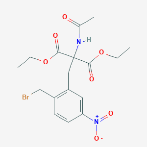 molecular formula C17H21BrN2O7 B12099337 Diethyl 2-acetamido-2-[[2-(bromomethyl)-5-nitro-phenyl]methyl]propanedioate CAS No. 74980-11-3