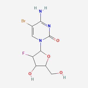 molecular formula C9H11BrFN3O4 B12099366 4-Amino-5-Bromo-1-(2-Deoxy-2-Fluoro-beta-D-Arabinofuranosyl)-2(1H)-Pyrimidinone 