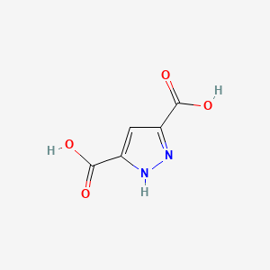 molecular formula C5H4N2O4 B1209948 1H-吡唑-3,5-二羧酸 CAS No. 3112-31-0