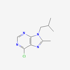 molecular formula C10H13ClN4 B12099489 6-Chloro-9-isobutyl-8-methyl-9h-purine 